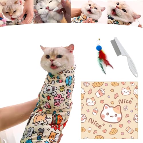 GLSAYZU Katzenwickel zum Schneiden von Nägeln, Katzenpflege Wrap, Katzenwickel zur Fellpflege, Klettverschluss Stoffwickel für Katzen, Katzenfesseln zum Nagelknipsen Selbstklebend, Anti-Biss GLSAYZU Katzenwickel zum Schneiden von Nägeln, Katzenpflege Wrap, Katzenwickel zur Fellpflege, Klettverschluss Stoffwickel für Katzen, Katzenfesseln zum Nagelknipsen Selbstklebend, Anti-Biss von GLSAYZU