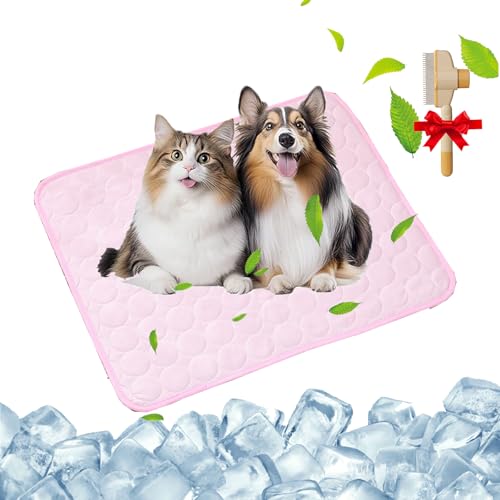 GLSAYZU Kittinis - Coolcat V.4 - Premium Kühlmatte Mit Eisseide, Kühlmatte Hund Katze Selbstkühlende, wasserdichte, rutschfeste Kühldecke Hund Katze für Zuhause oder im Auto (Pink, 2XL: 150 × 100 cm) GLSAYZU Kittinis - Coolcat V.4 - Premium Kühlmatte Mit Eisseide, Kühlmatte Hund Katze Selbstkühlende, wasserdichte, rutschfeste Kühldecke Hund Katze für Zuhause oder im Auto (Pink, 2XL: 150 × 100 cm) von GLSAYZU