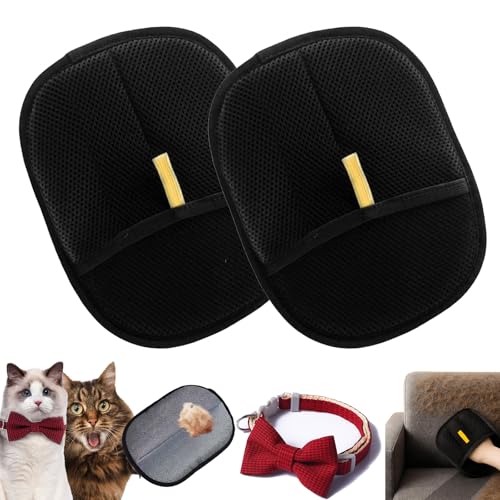 GLSAYZU Fellmagnet, Fellmagnet - Fellhandschuhe Fingerlos Katze, Static Removal Gloves, Katzen Handschuhe Fellpflege Für Glattes Und Gesundes Fell (2PC) von GLSAYZU