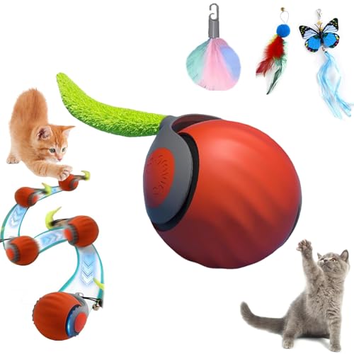 GLSAYZU Speedy Tail Katzenspielzeug, Speedy Tail 2.0, Interaktives Katzenspielzeug für Indoor-Katzen, Speedy Tail 2.0 Automatisch Beweglicher Katzenspielzeugball, Smart Katzenspielzeug für GLSAYZU Speedy Tail Katzenspielzeug, Speedy Tail 2.0, Interaktives Katzenspielzeug für Indoor-Katzen, Speedy Tail 2.0 Automatisch Beweglicher Katzenspielzeugball, Smart Katzenspielzeug für von GLSAYZU