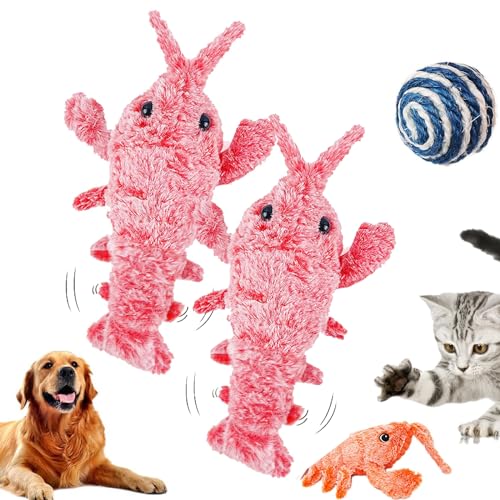 Wiggly Hummer-Hundespielzeug, pelziger Hummer, interaktives Hundespielzeug, pelziger Kerl, interaktives Hundespielzeug, Hummer, Schlapphummer, Hundespielzeug, USB-Ladehummer, Katzenspielzeug (Rosa, 2 Wiggly Hummer-Hundespielzeug, pelziger Hummer, interaktives Hundespielzeug, pelziger Kerl, interaktives Hundespielzeug, Hummer, Schlapphummer, Hundespielzeug, USB-Ladehummer, Katzenspielzeug (Rosa, 2 von GLSAYZU