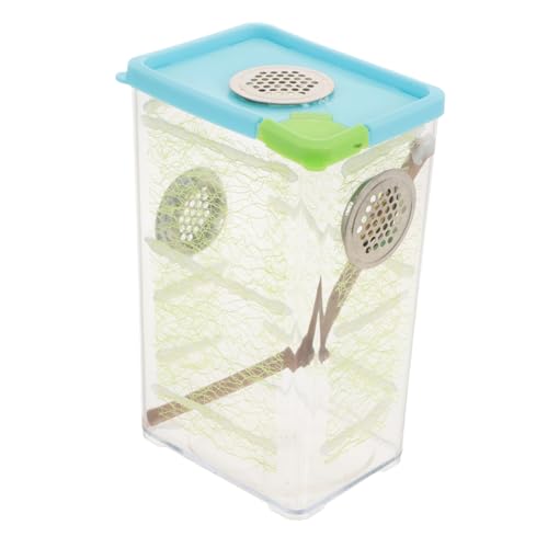 GLSTOY 1 Satz Transparente Fütterungsbox für Reptilien Reptilien Zuchtbox für Mantiden Insekten Benutzerfreundliches Design Lebensraum für Aufzucht und Zucht von GLSTOY