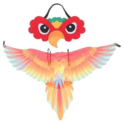 GLSTOY 1satz Mädchen Kostüm Mit Flügeln Und Für Halloween Und Kostümpartys Bunte Vogelflügel Für Rollenspielende Mädchen Geschenkidee Für Mädchen von GLSTOY