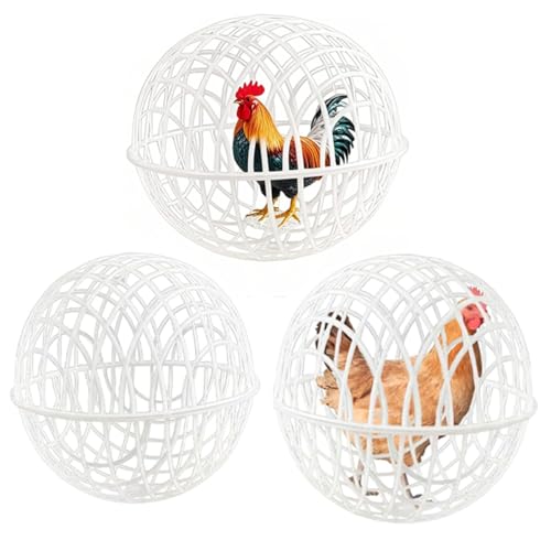 3er-Pack Hühnerbälle for Rollen for draußen, Hühnerstallbälle, mobiles Geflügelgehege, Abnehmbarer Sicherheitskäfig for Küken, Kaninchen, Vögel(30cm/11.81in) von GLazzy