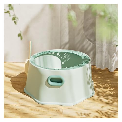 GLigeT Katzentoilette mit Schaufel, einfach zu installierende Katzentoilette, offene Katzentoilette, Kaninchentoilette, leicht zu reinigende Katzentoilette (blau) von GLigeT