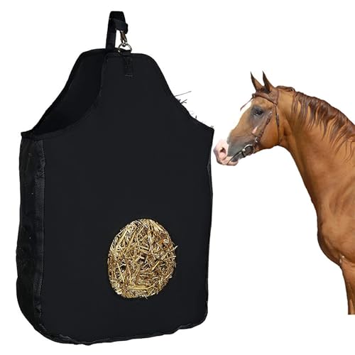 GLocKi Heusack – Große Kapazität Oxford Tuch Pferd Fütterung Heu Tasche Heu Tasche Pferd Futter Heu Tasche Verschleißfest Hängende Heu Ballentasche Tier Fütterung Tasche Tragbare Pferdefutter von GLocKi