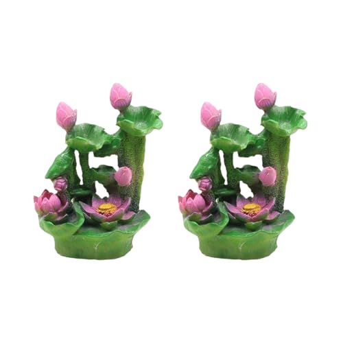 GMBYLBY Aquarien Landschaft Lotus-Figur Harze Aquarien Dekorationen Kunst Terrarium Lebensraum Ornamente Foto Requisiten von GMBYLBY