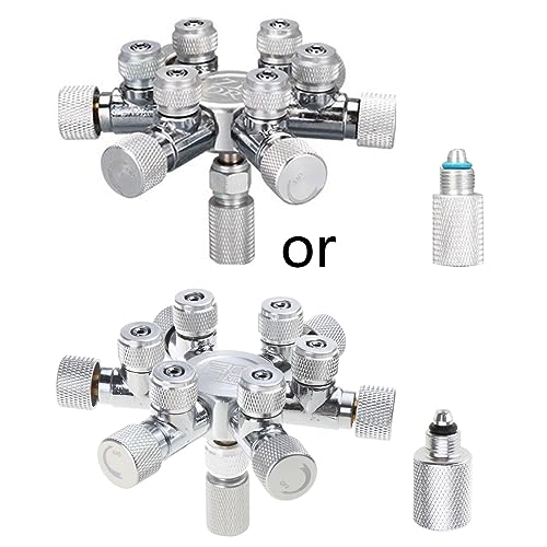 GMBYLBY Aquarium Multi Wege CO2-Verteiler Splitter Nadel Ventil Ventilblasenblasenschalter Für Magnetregler 2-6 Ports von GMBYLBY
