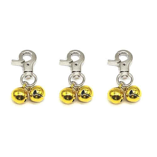 GMBYLBY Louddog Kragen Glocken Haustierkragen Zauber Jinglebells Anhänger Katzenclip Für Nachtaktivität Zubehör 3pcs Haustier Bells Accessoires von GMBYLBY