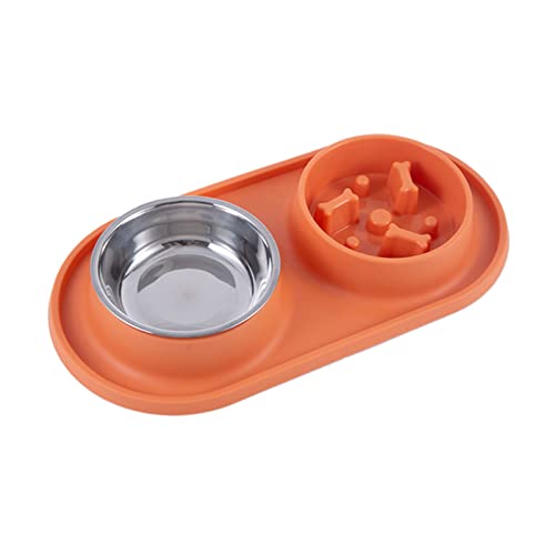 Hunde Schüssel Hochgezogene Katzenfutterschalen 2 In 1 Haustiernahrung Feeder Mit Wasserbrunnen Multikolen Langsame Essschüssel Katzenwasserspender von GMBYLBY