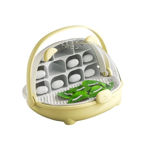 Seidenraupen-Wachstumsbox, transparenter Beobachtungsbehälter mit ergonomischem Griff und Luftzirkulationssystemen, Seidenraupenzuchtbox Seidenraupen-Wachstumsbox, transparenter Beobachtungsbehälter mit ergonomischem Griff und Luftzirkulationssystemen, Seidenraupenzuchtbox von GMBYLBY