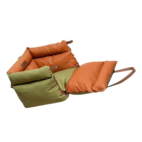 Stoßfestes Hundebett mit belüfteter Polsterung, verstellbare Leine und Design für Reisen, Zuhause, Fahrzeug, bequemes Haustierbett von GMBYLBY
