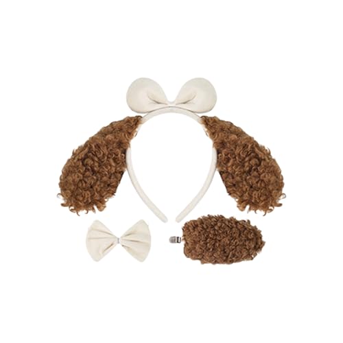 Tier-Hunde-Kostüm-Set, Zubehör, schönes Hundeohren, Stirnband mit Schwanz, Tutus-Röcke, für Halloween-Kostüm, Cosplay, Party, Halloween, Cosplay-Kostüm Tier-Hunde-Kostüm-Set, Zubehör, schönes Hundeohren, Stirnband mit Schwanz, Tutus-Röcke, für Halloween-Kostüm, Cosplay, Party, Halloween, Cosplay-Kostüm von GMBYLBY