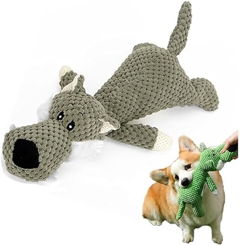 GMFLEX Robustanimal – Entwickelt for Starke Kauer. Kauen Sie Robustes Tierspielzeug for Hunde. Tiere for schwere Kauer, langlebiges, quietschendes Hundespielzeug (Color : Wolf) von GMFLEX