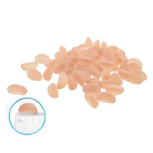GMGQJST Aquarium Steine 100/200/500 g transparente Glaskiesel for Aquarien, farbige Kieselsteine, Aquarium-Zubehör, Heimdekoration(Khaki,500g) von GMGQJST