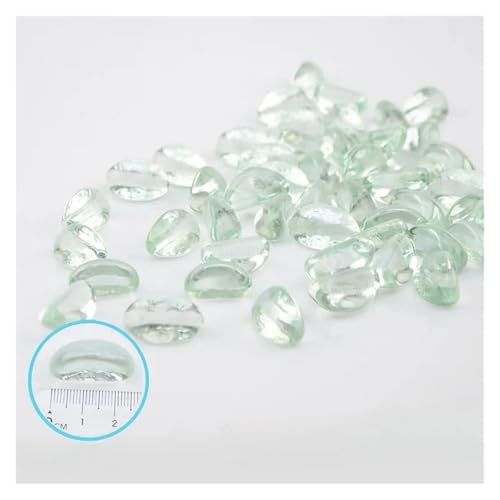 GMGQJST Aquarium Steine 100/200/500 g transparente Glaskiesel for Aquarien, farbige Kieselsteine, Aquarium-Zubehör, Heimdekoration(Transparent,500g) von GMGQJST