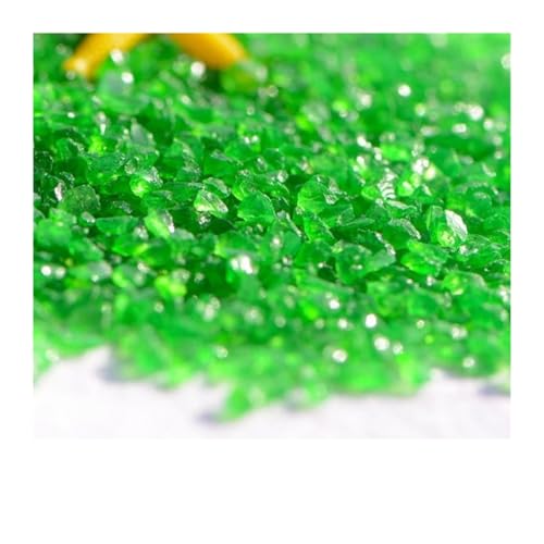 GMGQJST Aquarium Steine 100 g Mikro-Landschafts-Aquarium, Hydrokultur-Pflanzendekoration, Landschaftsbau, Glasperlen, Glas, Sand, Flusssand, gelber Stein(Color-14) von GMGQJST