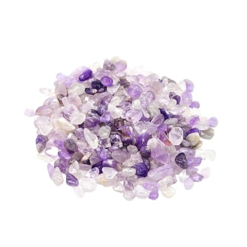 GMGQJST Aquarium Steine 150g 100g Aquarium Dekoration Stein Aquarium Hintergrund Bunte Kristall Rock Kies Hausgarten Dekor Zubehör 7-9mm(Light Purple,150g) von GMGQJST