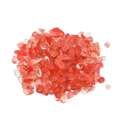 GMGQJST Aquarium Steine 150g 100g Aquarium Dekoration Stein Aquarium Hintergrund Bunte Kristall Rock Kies Hausgarten Dekor Zubehör 7-9mm(Red2,100g) von GMGQJST
