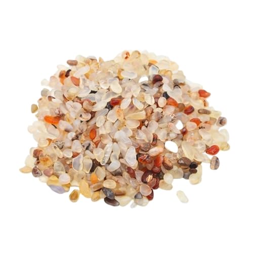 GMGQJST Aquarium Steine 150g 100g Aquarium Dekoration Stein Aquarium Hintergrund Bunte Kristall Rock Kies Hausgarten Dekor Zubehör 7-9mm(White,150g) von GMGQJST