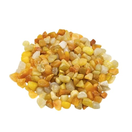 GMGQJST Aquarium Steine 150g 100g Aquarium Dekoration Stein Aquarium Hintergrund Bunte Kristall Rock Kies Hausgarten Dekor Zubehör 7-9mm(Yellow1,150g) von GMGQJST