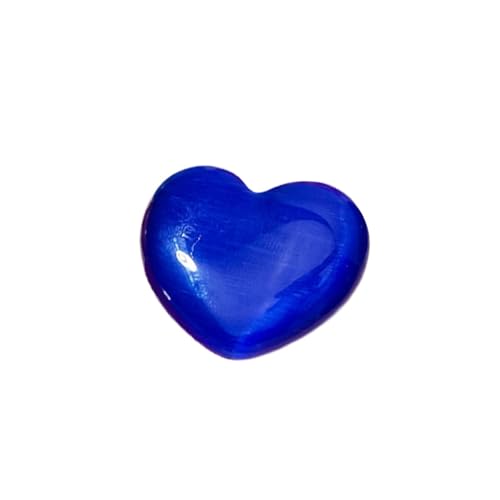 GMGQJST Aquarium Steine 3 stücke Kristall Rolling Stone Regenbogen Farbe Herz Probe Cymophane Aquarium Aquarium Wohnkultur Mineral Probe(Dark-Blue) von GMGQJST