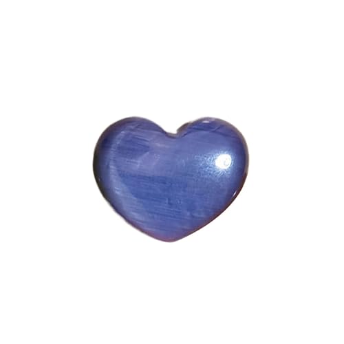GMGQJST Aquarium Steine 3 stücke Kristall Rolling Stone Regenbogen Farbe Herz Probe Cymophane Aquarium Aquarium Wohnkultur Mineral Probe(Dusty-Blue) von GMGQJST