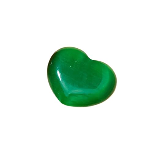 GMGQJST Aquarium Steine 3 stücke Kristall Rolling Stone Regenbogen Farbe Herz Probe Cymophane Aquarium Aquarium Wohnkultur Mineral Probe(Green) von GMGQJST