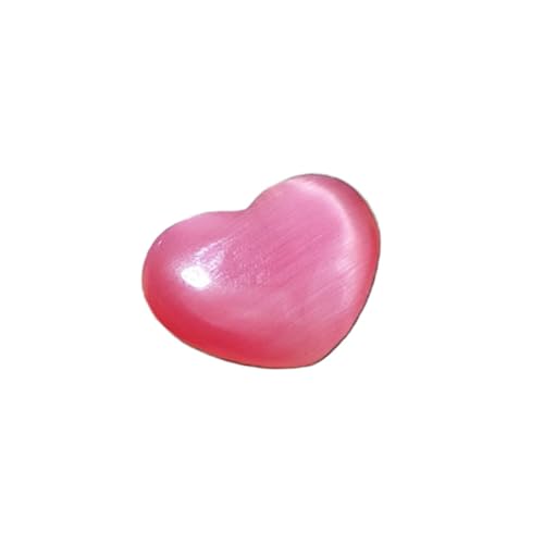 GMGQJST Aquarium Steine 3 stücke Kristall Rolling Stone Regenbogen Farbe Herz Probe Cymophane Aquarium Aquarium Wohnkultur Mineral Probe(Pink) von GMGQJST