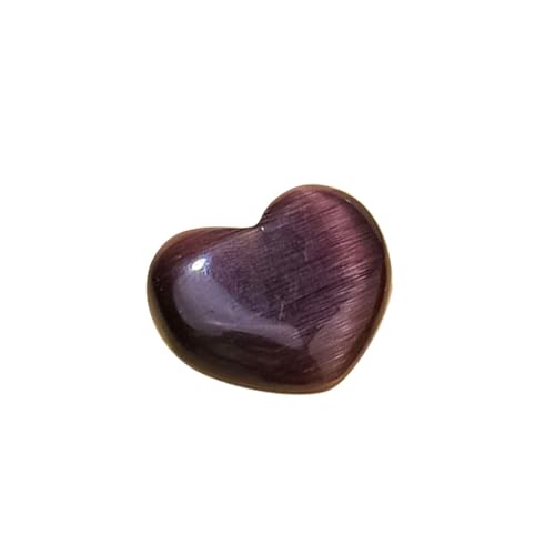 GMGQJST Aquarium Steine 3 stücke Kristall Rolling Stone Regenbogen Farbe Herz Probe Cymophane Aquarium Aquarium Wohnkultur Mineral Probe(Purple) von GMGQJST