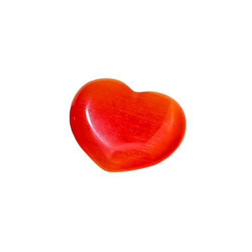 GMGQJST Aquarium Steine 3 stücke Kristall Rolling Stone Regenbogen Farbe Herz Probe Cymophane Aquarium Aquarium Wohnkultur Mineral Probe(Red) von GMGQJST
