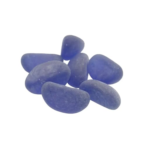 GMGQJST Aquarium Steine 30 Stück Aquarium-Blaue Cashew-Glasperlen, fluoreszierender Stein, Blauer Lichtstein, Kristallstein, Aquarium-Dekoration, Zubehör(Dark Blue) von GMGQJST
