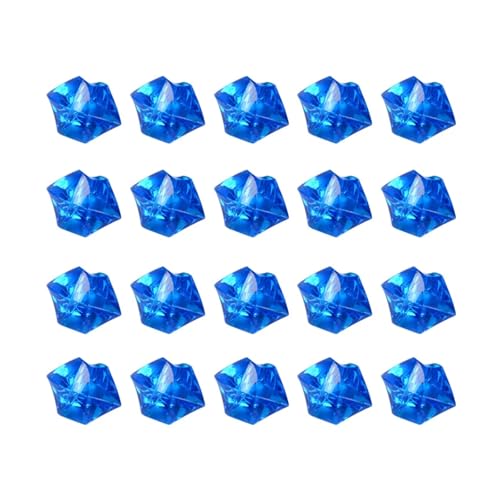 GMGQJST Aquarium Steine 50/100 Stück Kristall-Edelstein, 18 x 25 mm, Stein zerkleinert, EIS, Felsen, Aquarium, bunter Stein, Aquarium, Vase, Landschaftsbau, Dekoration(Dark Blue,50pcs) von GMGQJST