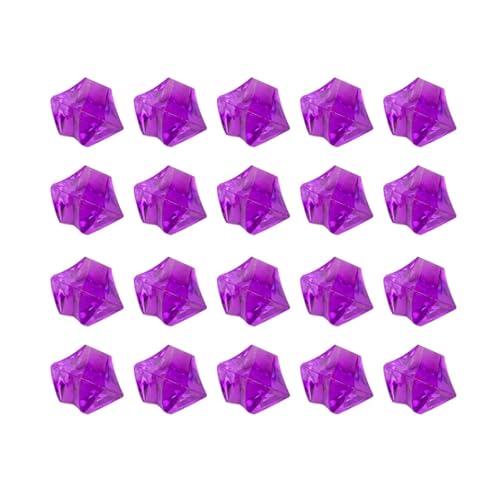 GMGQJST Aquarium Steine 50/100 Stück Kristall-Edelstein, 18 x 25 mm, Stein zerkleinert, EIS, Felsen, Aquarium, bunter Stein, Aquarium, Vase, Landschaftsbau, Dekoration(Dark Purple,50pcs) von GMGQJST