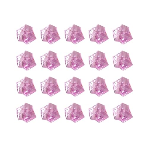 GMGQJST Aquarium Steine 50/100 Stück Kristall-Edelstein, 18 x 25 mm, Stein zerkleinert, EIS, Felsen, Aquarium, bunter Stein, Aquarium, Vase, Landschaftsbau, Dekoration(Light Purple,50pcs) von GMGQJST