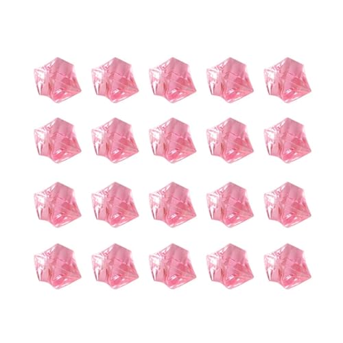 GMGQJST Aquarium Steine 50/100 Stück Kristall-Edelstein, 18 x 25 mm, Stein zerkleinert, EIS, Felsen, Aquarium, bunter Stein, Aquarium, Vase, Landschaftsbau, Dekoration(Pink,100pcs) von GMGQJST