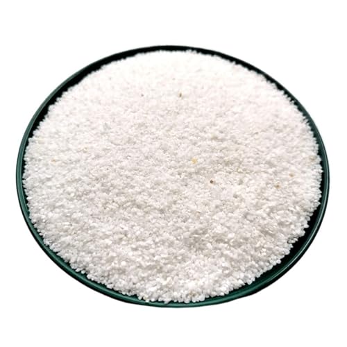 GMGQJST Aquarium Steine 500 g Kristallsand for Aquarien, Bodensand, Landschaftsbau, dekorativer Stein, for Aquarien, Wassersand, Schildkrötensand, Dekorationen(0.5-1mm White Sands) von GMGQJST
