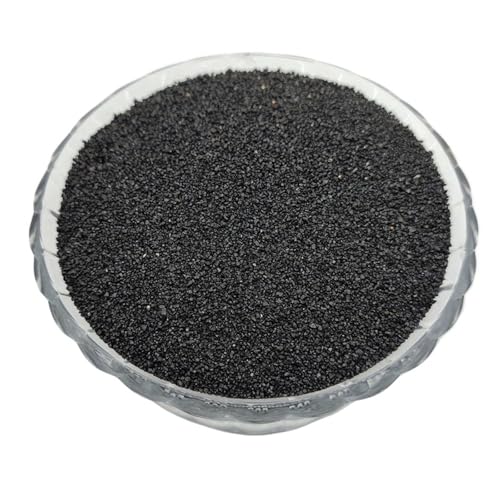 GMGQJST Aquarium Steine 500 g Kristallsand for Aquarien, Bodensand, Landschaftsbau, dekorativer Stein, for Aquarien, Wassersand, Schildkrötensand, Dekorationen(1mm Black Sands) von GMGQJST