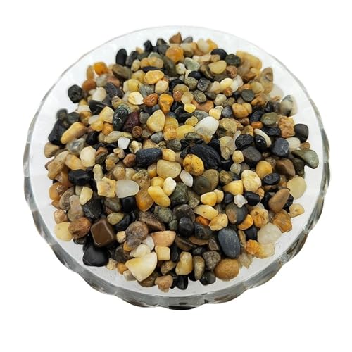 GMGQJST Aquarium Steine 500 g Kristallsand for Aquarien, Bodensand, Landschaftsbau, dekorativer Stein, for Aquarien, Wassersand, Schildkrötensand, Dekorationen(3-5mm Mix) von GMGQJST