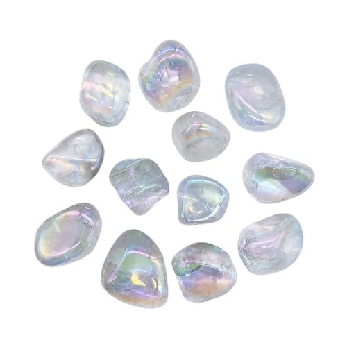 GMGQJST Aquarium Steine Kristallklarer Quarz, galvanisiert, glitzernder Palmenstein, Edelstein, Mineralprobe, Heimdekoration(100g) von GMGQJST