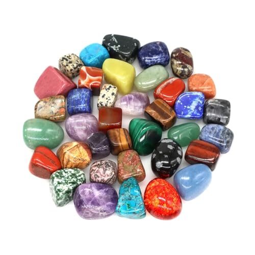 GMGQJST Aquarium Steine Unregelmäßige Trommelsteinlandschaft Jaspis Reiki Heilkristall Energie Quarz Mineralprobe Aquarium Hausgarten Dekor(Color1,1000g) von GMGQJST