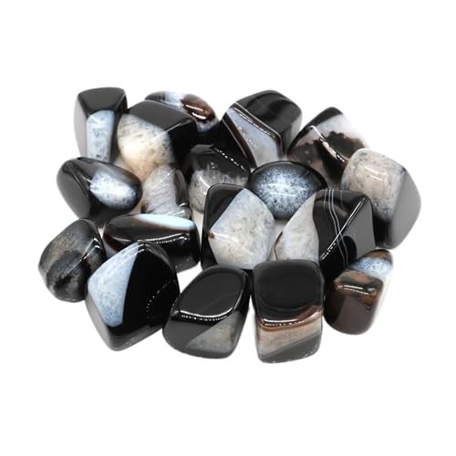 GMGQJST Aquarium Steine Unregelmäßige Trommelsteinlandschaft Jaspis Reiki Heilkristall Energie Quarz Mineralprobe Aquarium Hausgarten Dekor(Color18,100g) von GMGQJST