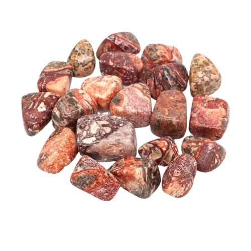 GMGQJST Aquarium Steine Unregelmäßige Trommelsteinlandschaft Jaspis Reiki Heilkristall Energie Quarz Mineralprobe Aquarium Hausgarten Dekor(Color21,500g) von GMGQJST