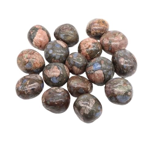 GMGQJST Aquarium Steine Unregelmäßige Trommelsteinlandschaft Jaspis Reiki Heilkristall Energie Quarz Mineralprobe Aquarium Hausgarten Dekor(Color28,200g) von GMGQJST