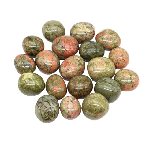GMGQJST Aquarium Steine Unregelmäßige Trommelsteinlandschaft Jaspis Reiki Heilkristall Energie Quarz Mineralprobe Aquarium Hausgarten Dekor(Color34,1000g) von GMGQJST