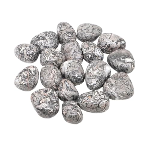 GMGQJST Aquarium Steine Unregelmäßige Trommelsteinlandschaft Jaspis Reiki Heilkristall Energie Quarz Mineralprobe Aquarium Hausgarten Dekor(Color36,200g) von GMGQJST