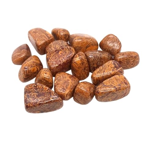 GMGQJST Aquarium Steine Unregelmäßige Trommelsteinlandschaft Jaspis Reiki Heilkristall Energie Quarz Mineralprobe Aquarium Hausgarten Dekor(Color4,100g) von GMGQJST