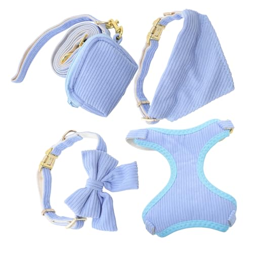 1 Set Hundegeschirr mit Griff, leichte Weste für kleine, bequeme und atmungsaktive Haustiere, mit Leine, Bandana und Kotbeutelspender 1 Set Hundegeschirr mit Griff, leichte Weste für kleine, bequeme und atmungsaktive Haustiere, mit Leine, Bandana und Kotbeutelspender von GMJGCIRVC