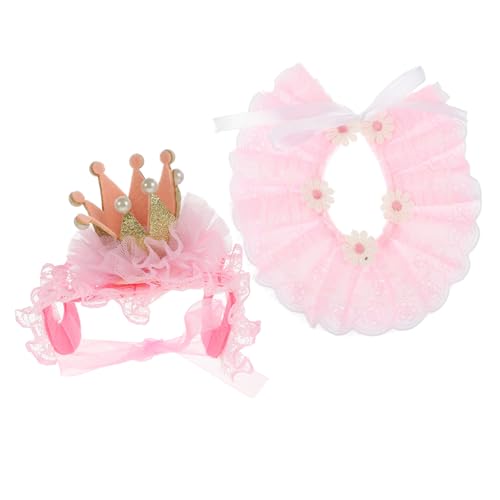 1 Set Lace Cat Crown Hut Schal für Hunde Dekorative Hundehalsband -Katze Accessoires für Geburtstage Hochzeitsfeiern Stilvolle Haustier -Outfit für besondere Anlässe 1 Set Lace Cat Crown Hut Schal für Hunde Dekorative Hundehalsband -Katze Accessoires für Geburtstage Hochzeitsfeiern Stilvolle Haustier -Outfit für besondere Anlässe von GMJGCIRVC