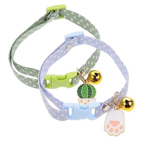 2pcs Katzenhalskragen mit hängenden stilvollen und komfortablen Katzenkrawen für Partys täglicher Kleidung und besondere Anlässe Blue Paw Green 2pcs Katzenhalskragen mit hängenden stilvollen und komfortablen Katzenkrawen für Partys täglicher Kleidung und besondere Anlässe Blue Paw Green von GMJGCIRVC